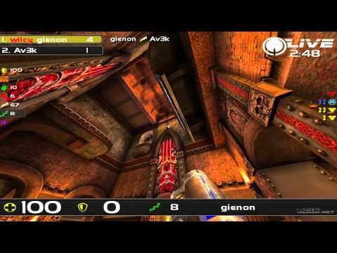 Av3k vs gienek (gienon) - DreamHack Winter 2013 Group C Round 5 (Quake Live VOD)