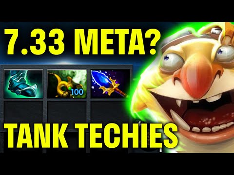 I Played Tank Build Techies vs 8.5k MMR in 7.33 New Patch🔥