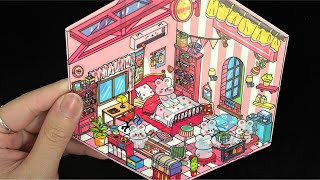 [papertoys] Decorate sticker 3D My bedroom so beautiful ~ ASMR #diy #sticker #asmr #3D #bedroom