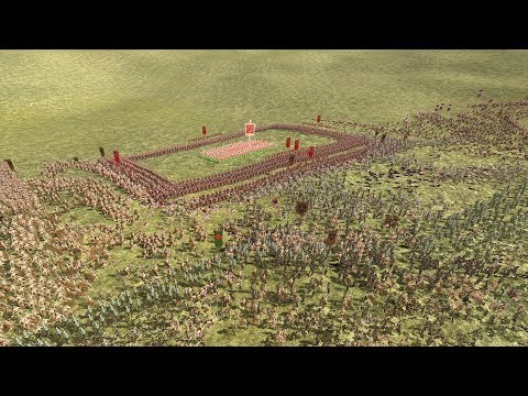 1000 ROMANS vs 10000 BARBARIANS - ROME: Total War (4K Gameplay)