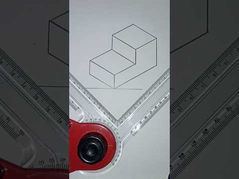 How to draw isometric drawing [drawing no 1] #shorts #shortsvideo #youtubeshorts #3d #drawing