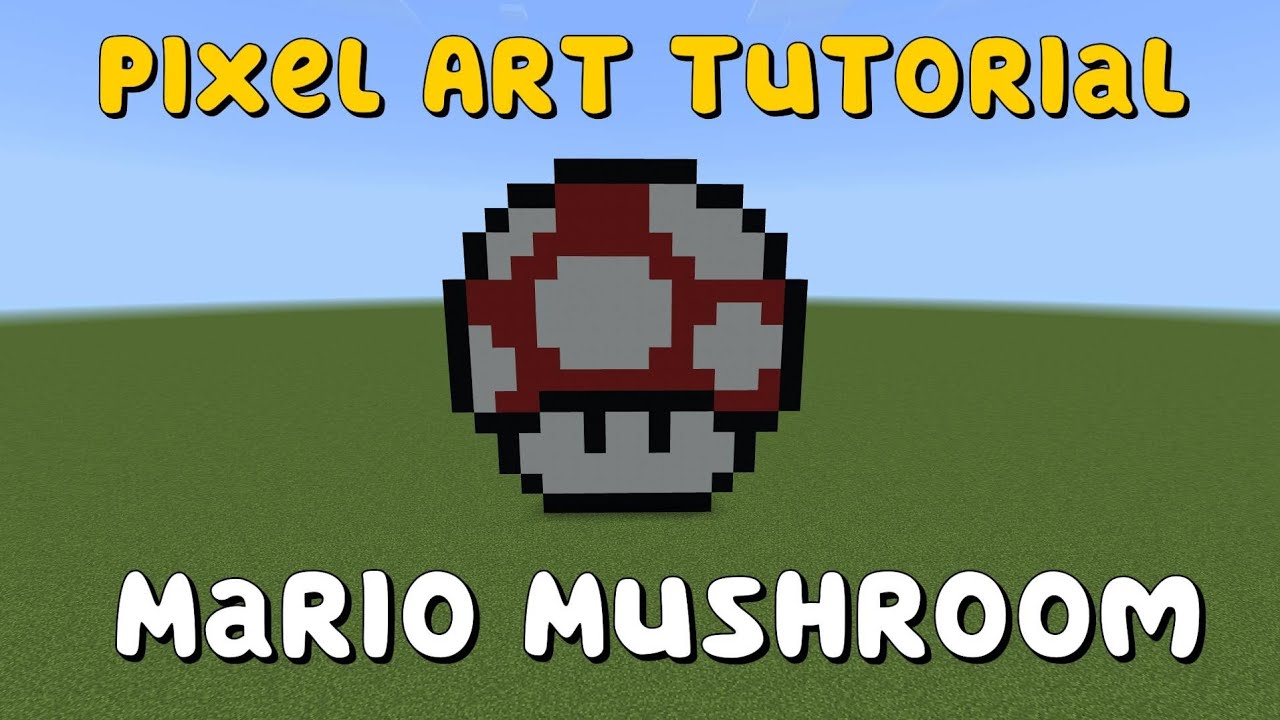 Minecraft Pixel Art - Mario Mushroom