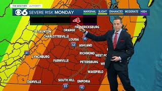 Level 4 severe weather risk for Virginia Monday: 'This does not happen very often'