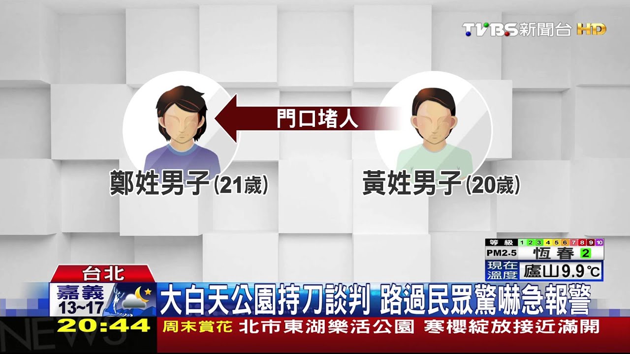 爭風吃醋! 10多黑衣人相約公園亮刀談判