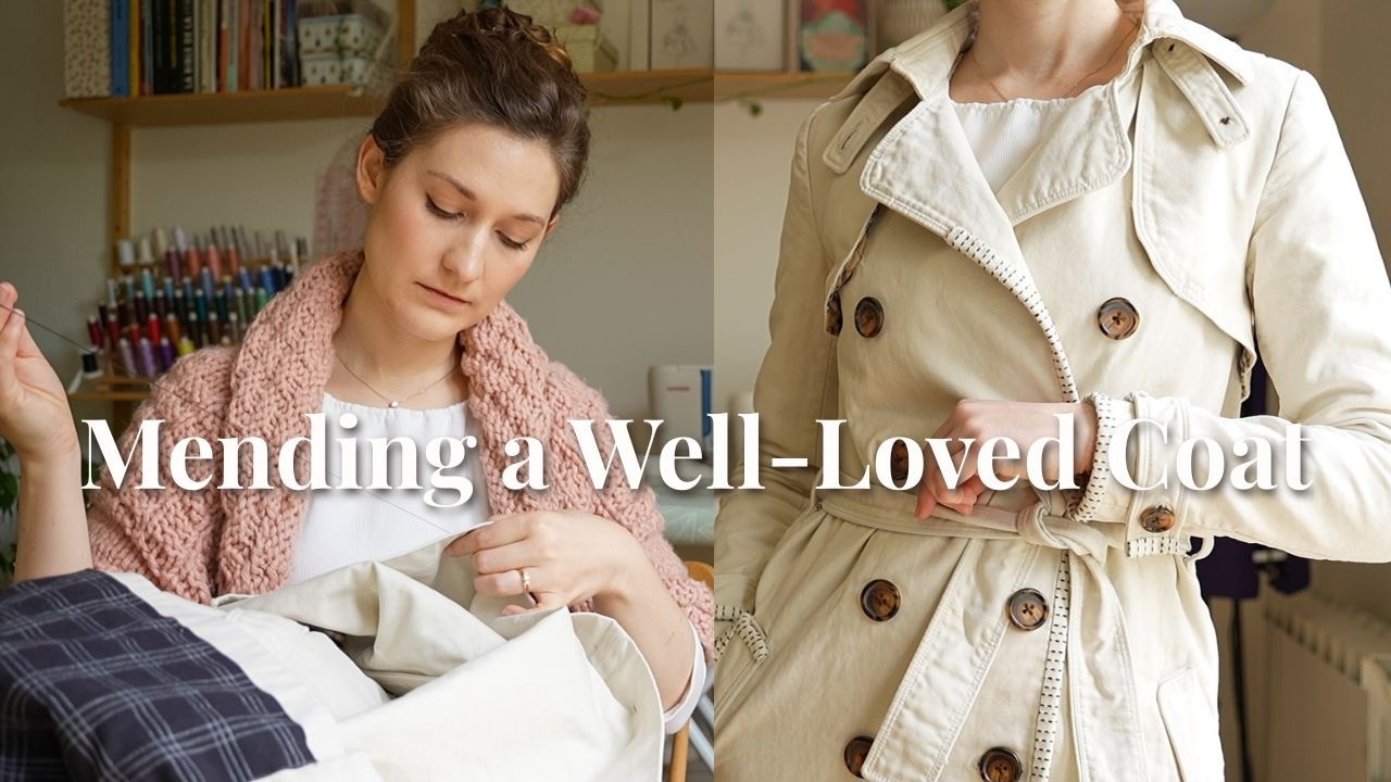 Mending My Favorite Handmade Coat Before Japan 🪡 ✈️ 🌸