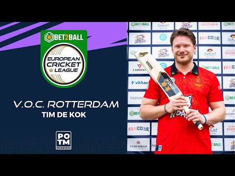 POTM: T.de Kok - VOC vs MSK | Highlights | Bet2Ball European Cricket League Day 1, Group D | ECL22