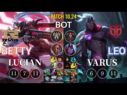 RNG Betty Lucian vs SB Leo Varus Bot - KR Patch 10.24
