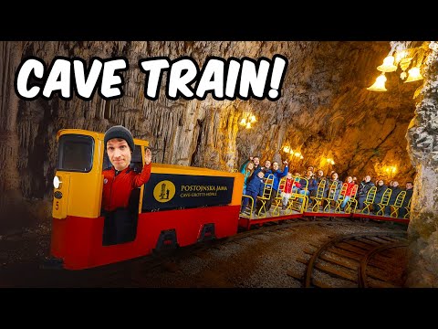 Exploring Europe's Most Popular Cave by Underground Train 🚂 | Postojna Cave, Slovenia 🇸🇮
