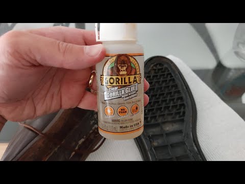 Glue Your Shoe With Gorilla Glue! Fix a Shoe That Has Come Apart At The Sole. Gorilla Glue WORKS!