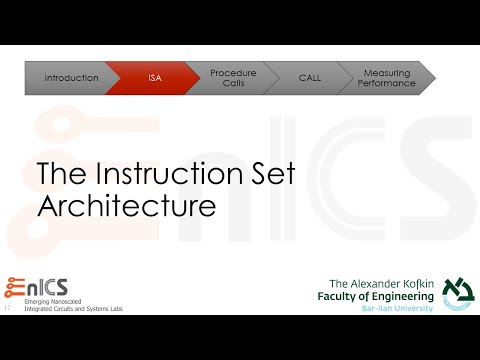 SoC 101 - Lecture 2b: The Instruction Set Architecture (ISA)