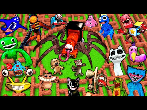 SURVIVAL MAZE of CHOO CHOO CHARLES in MINECRAFT animation 100 OBUNGA NEXTBOTS gameplay coffin meme