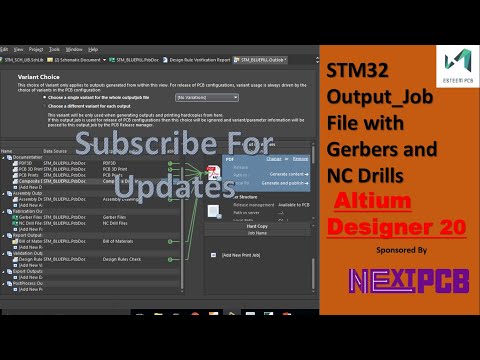 STM32 Output_Job file Tutorial with Altium Designer 20 Sponsored By "Nextpcb.com"