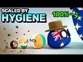 COUNTRIES SCALED BY HYGIENE Countryballs Animation