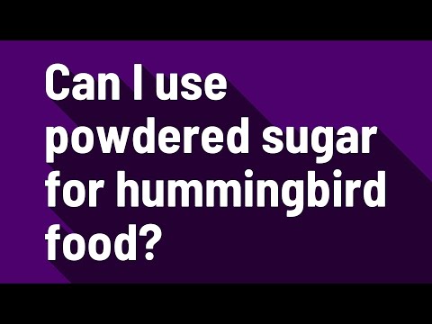 Can I use powdered sugar for hummingbird food?