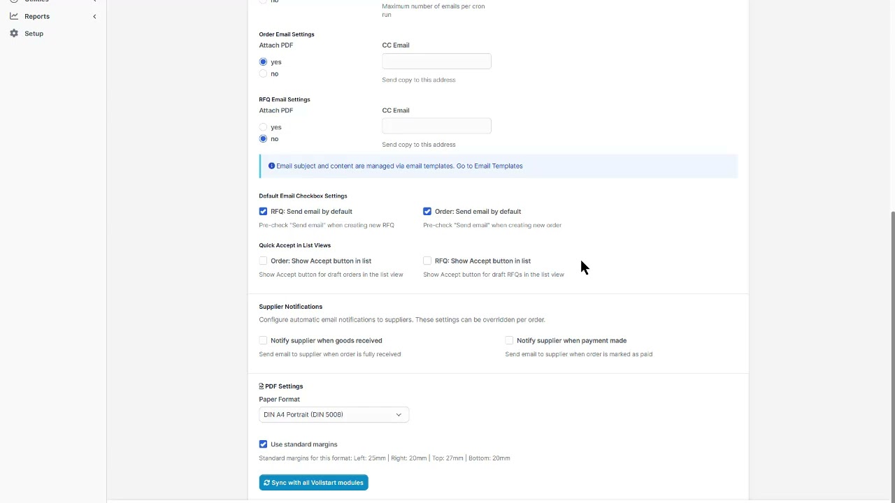 Settings - Purchase Pro Full Tour — Suppliers, Purchase Orders, RFQs & Scorecard in Perfex CRM
