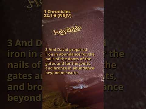 1 Chronicles 22:1-6 (NKJV)
