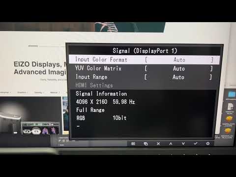 Connecting a Mac to Eizo CG319x Monitor (iMac or MacBook Pro) 10bit 4K DCI 4096 x 2160
