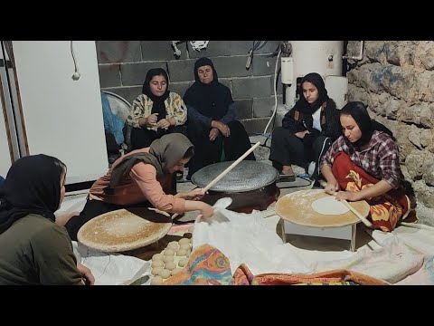 Mahin's family, second day at Farideh's house, sheep farming and raising sheep, Farideh helping her 