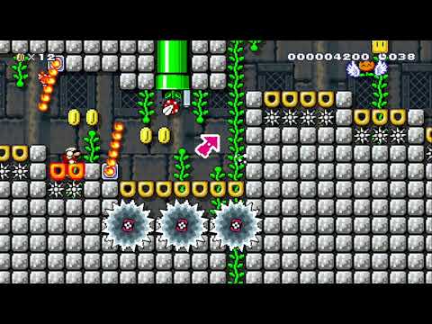 Lava Lair Speed Run by Yosef - SUPER MARIO MAKER - NO COMMENTARY 1az