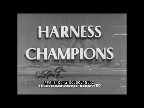 1951 HARNESS CHAMPIONS   HORSE RACING AT THE HAMBLETONIAN AT GOSHEN NEW YORK  51004a