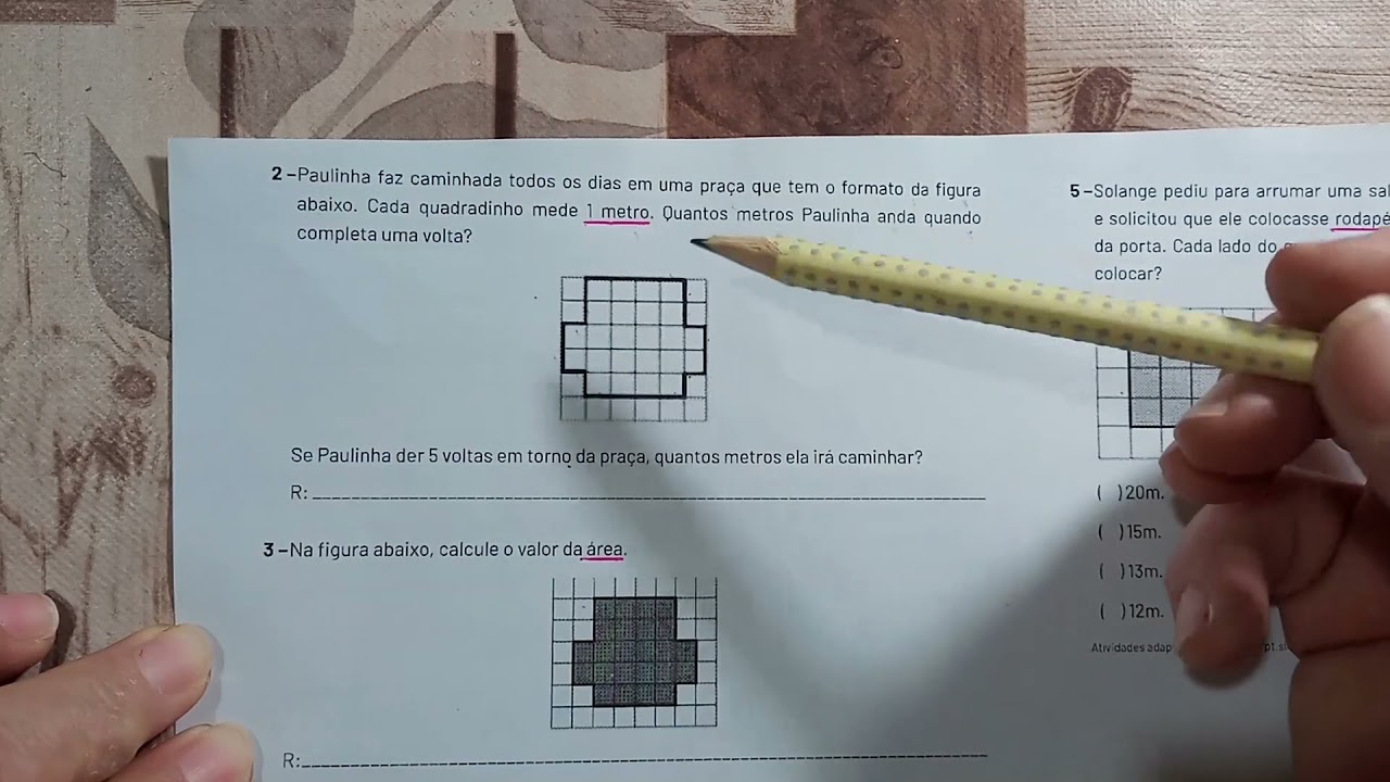 Perímetro, Área e Malha Quadriculada   4º ano   PET4   Semana 1