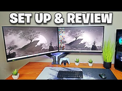 Under $40 Dual Monitor Arm! - NB North Bayou Monitor Desk Mount Unboxing & Review