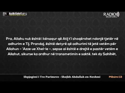 Shpjegimi i Tre Parimeve nga shejkh Abdullah En-Nexhmi - Mësimi 13