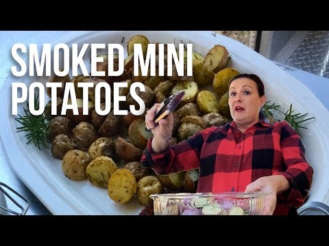 How to Make Mini Smoked Potatoes Recipe w/ Tina the Grilla Girl | Pellet Grill Recipes