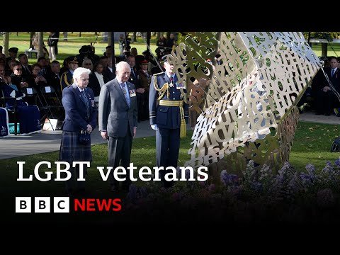 Video | King Charles unveils new memorial to LGBT veterans after gay ban campaign | BBC News