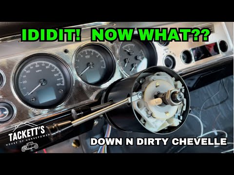 1964 Chevelle gets an aftermarket Ididit tilt steering column and new shaft!
