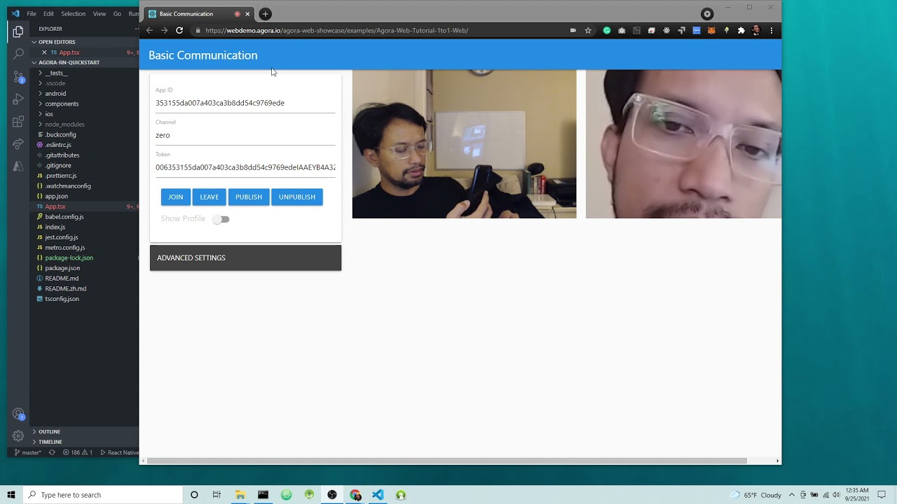 React Native WebRTC App for Telehealth Use Case