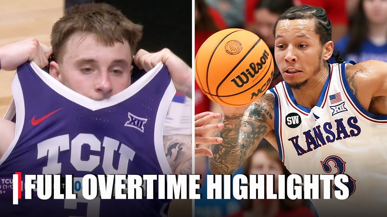 Kansas’ STUNNING OT comeback vs. TCU [FULL OVERTIME HIGHLIGHTS] | ESPN College Basketball