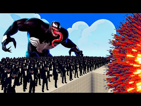 100x VENOM + 1x GIANT vs 3x EVERY GOD   Totally Accurate Battle Simulator TABS