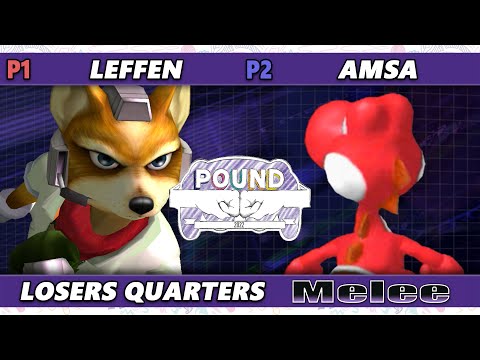 Pound 2022 Losers Quarters - Leffen (Fox) Vs. aMSa (Yoshi) SSBM Smash Melee Tournament