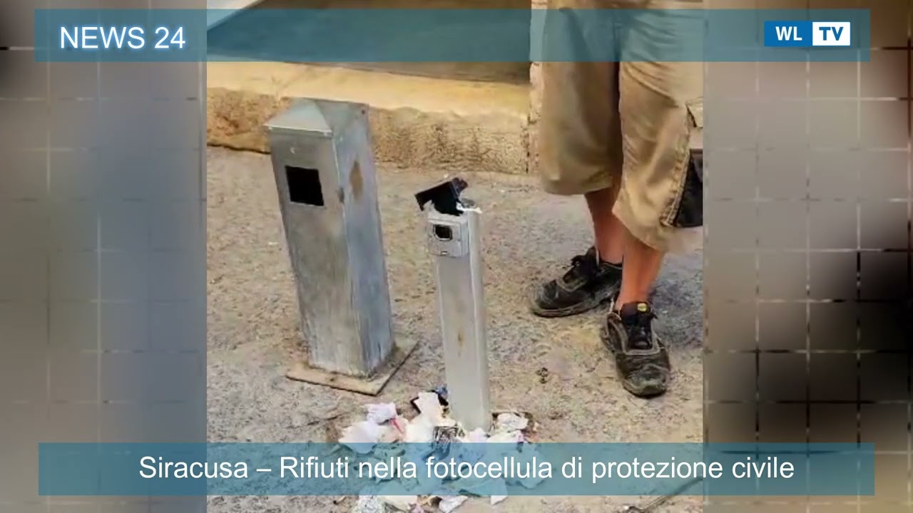 Siracusa – Rifiuti nella fotocellula di protezione civile