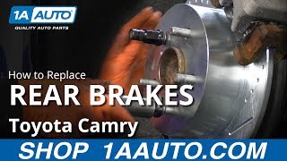 How to Replace Rear Brakes 11-17 Toyota Camry