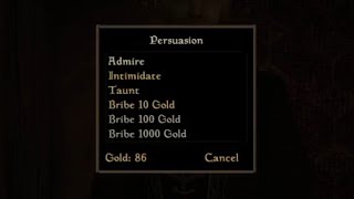 A realistic impression of what it feels like to train speechcraft in Morrowind.