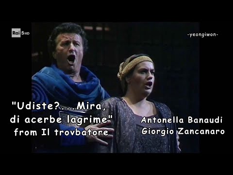 Antonella Banaudi & Giorgio Zancanaro."Udiste? Mira, di acerbe lagrime'from Il trovatore by G.Verdi