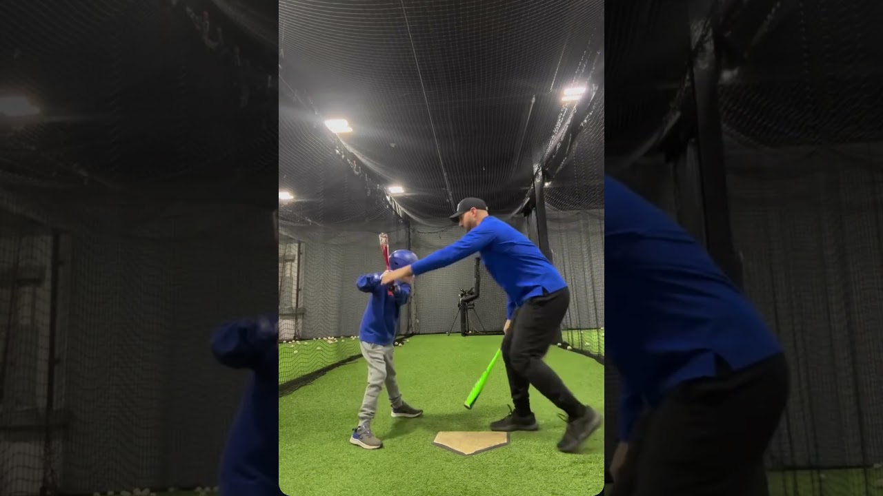 7 year old Nolan starts swinging with authority after learning stride and separation.