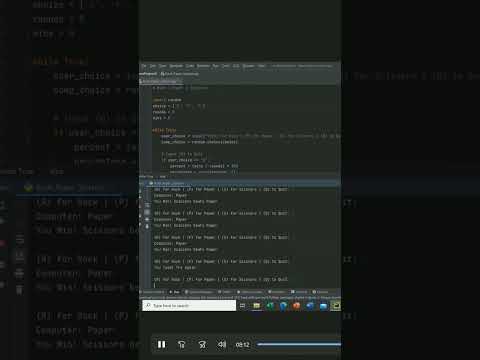 Python Rock Paper Scissors Beginner Project Pythonforbeginners Pythonprogramming Pythontutorial