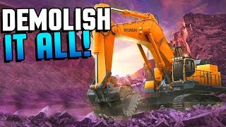 DEMOLISHING THINGS WITH HEAVY MACHINERY! - Demolish &amp; Build Company 2018 Gameplay