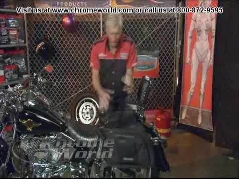Kuryakyn GranThrow-Over Motorcycle Saddlebags - Chrome World