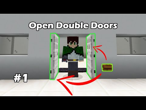 Redstone Build Hacks (EASY) | Double Iron Doors Using One Button  -Minecraft java and bedrock