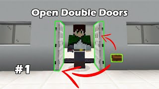 Redstone Build Hacks (EASY) | Double Iron Doors Using One Button  -Minecraft java and bedrock