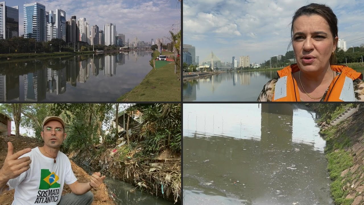 Rio Pinheiros: mais limpo, mas ainda com 'muito trabalho a ser feito' | AFP