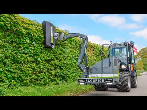 Micro Boom Mower for Front Loader  | GreenTec Scorpion 330 S Basic Front
