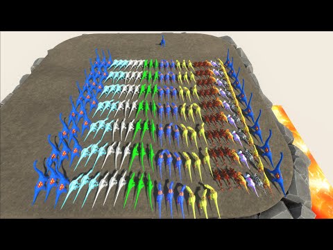 100X CARNIVORE DINOSAURS OF HERBIVORE DINOSAUR CHAMPIONSHIP - Animal Revolt Battle Simulator