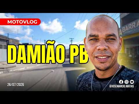 Giro pelas principais ruas de Damião/PB, Centro da cidade e via rural. Confira! #MotoVlog