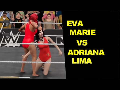 WWE 2K17 Eva Marie vs Adriana Lima - Baywatch Match