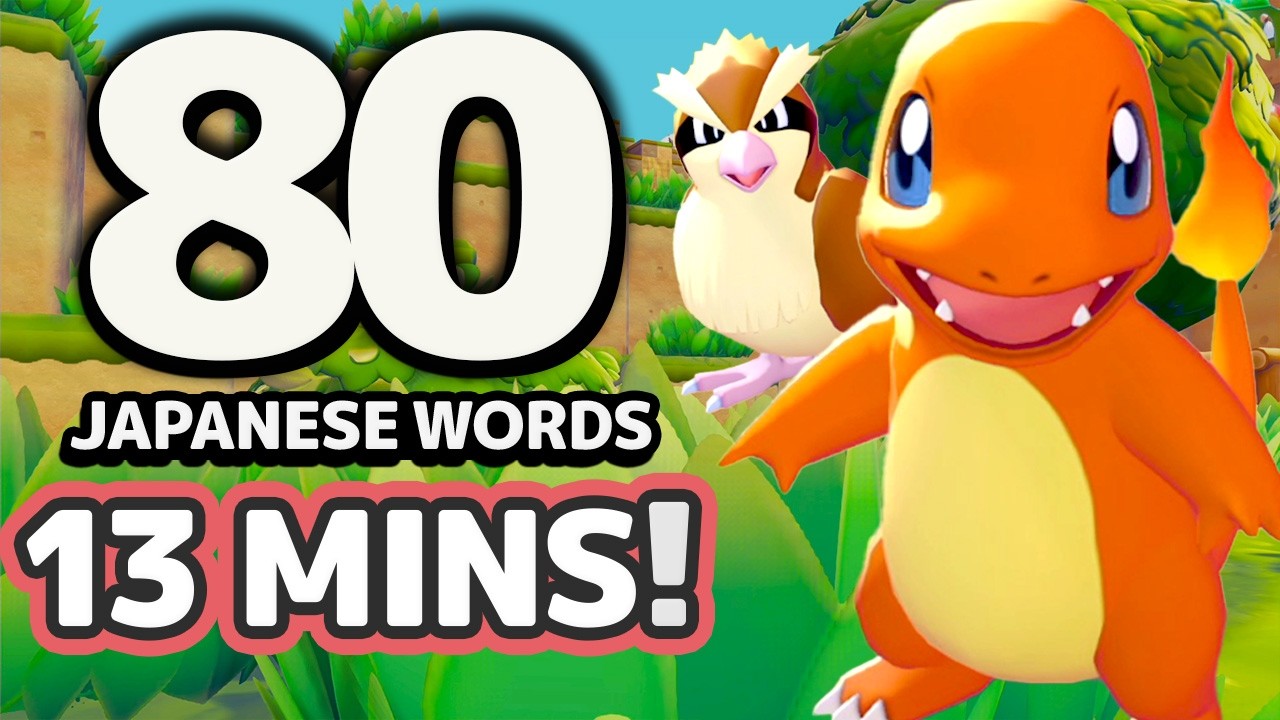 Learn 80 Japanese Words in 13 mins - Pokémon Pokopia -  Charmander and Pidgey!